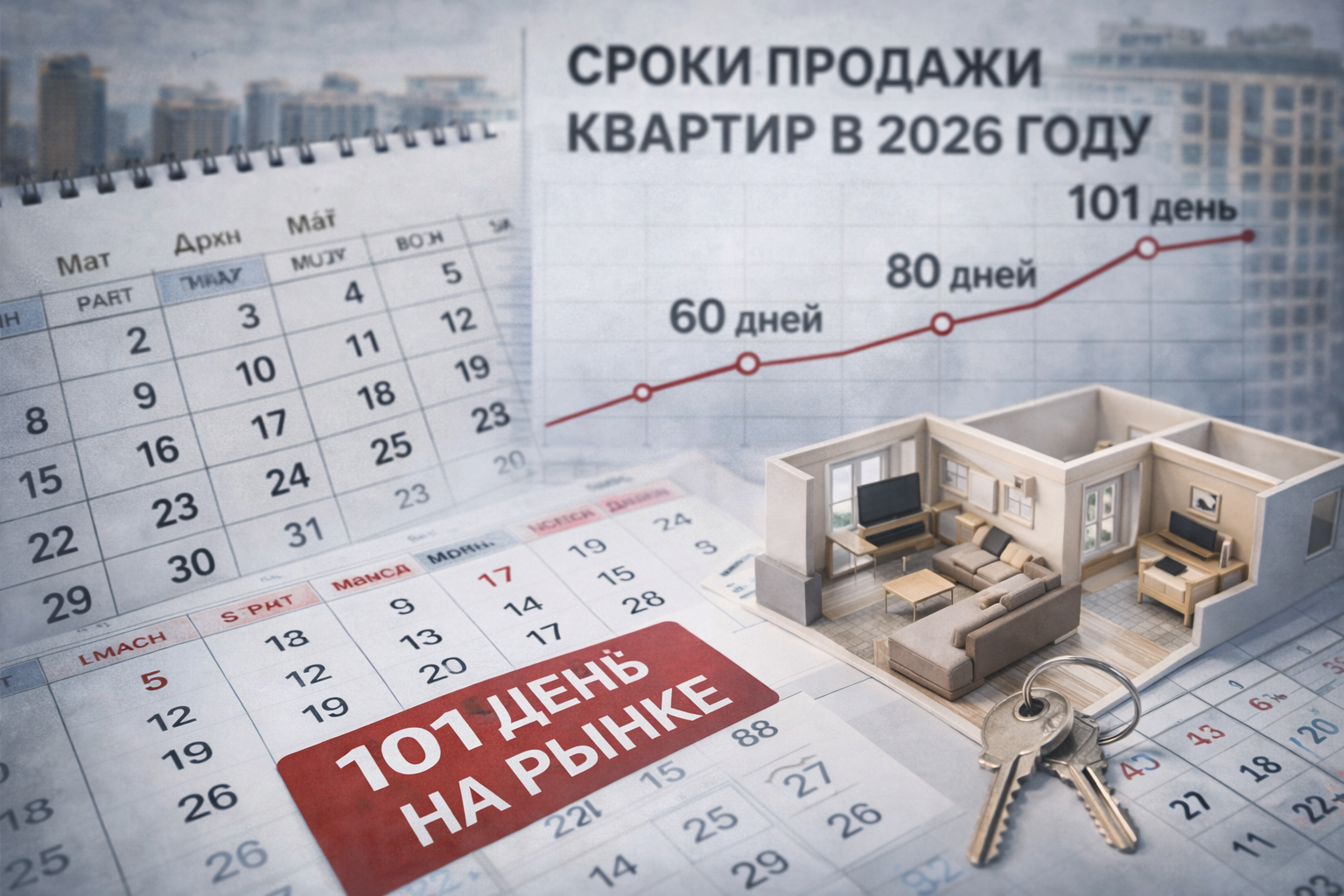 Сколько времени продаётся квартира в 2026 году — реальные сроки экспозиции