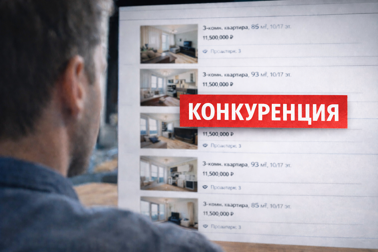 Выбор покупателем среди похожих квартир — конкуренция на рынке жилья