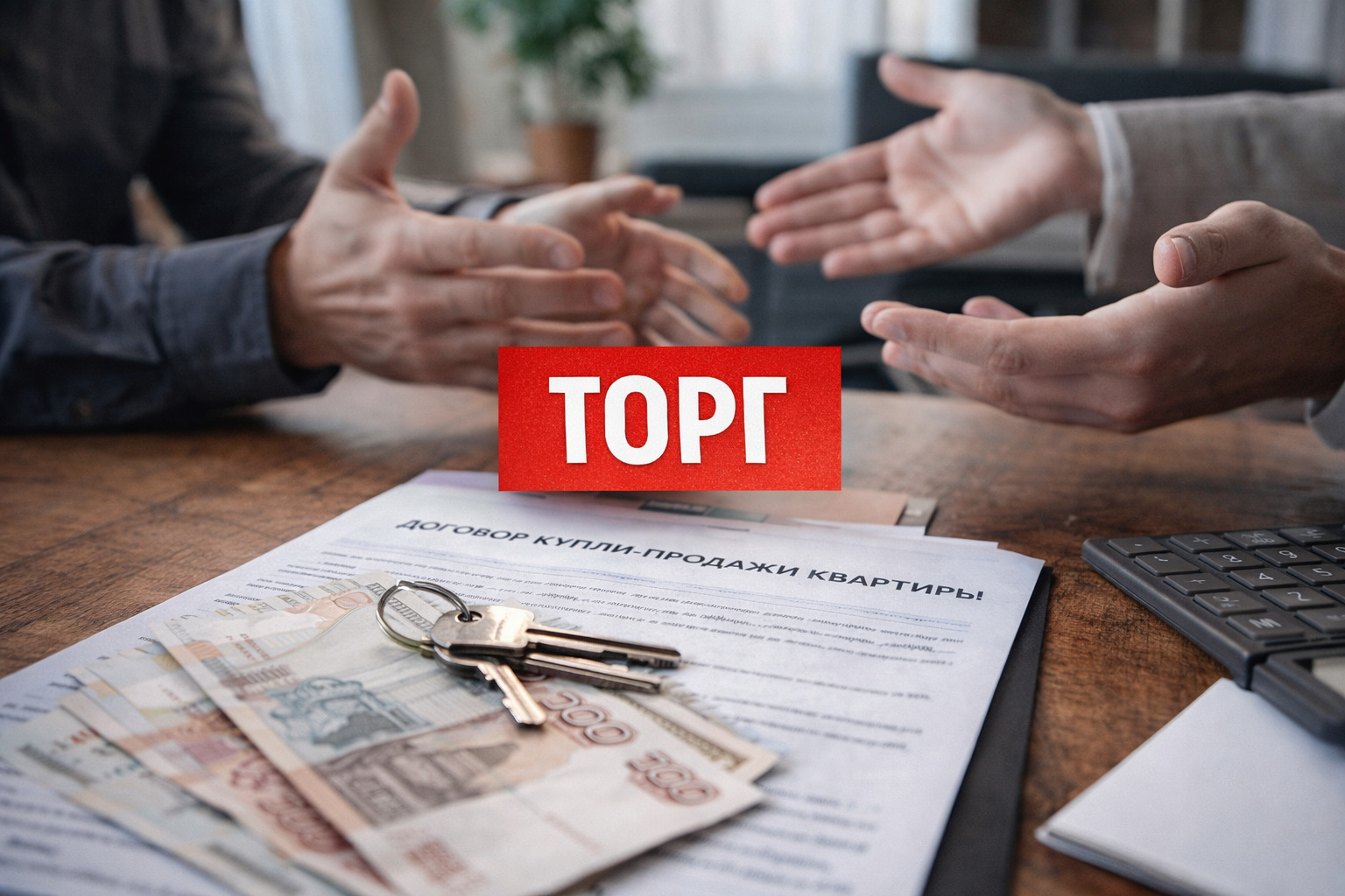 Торг при продаже квартиры — переговоры и снижение цены в 2026 году