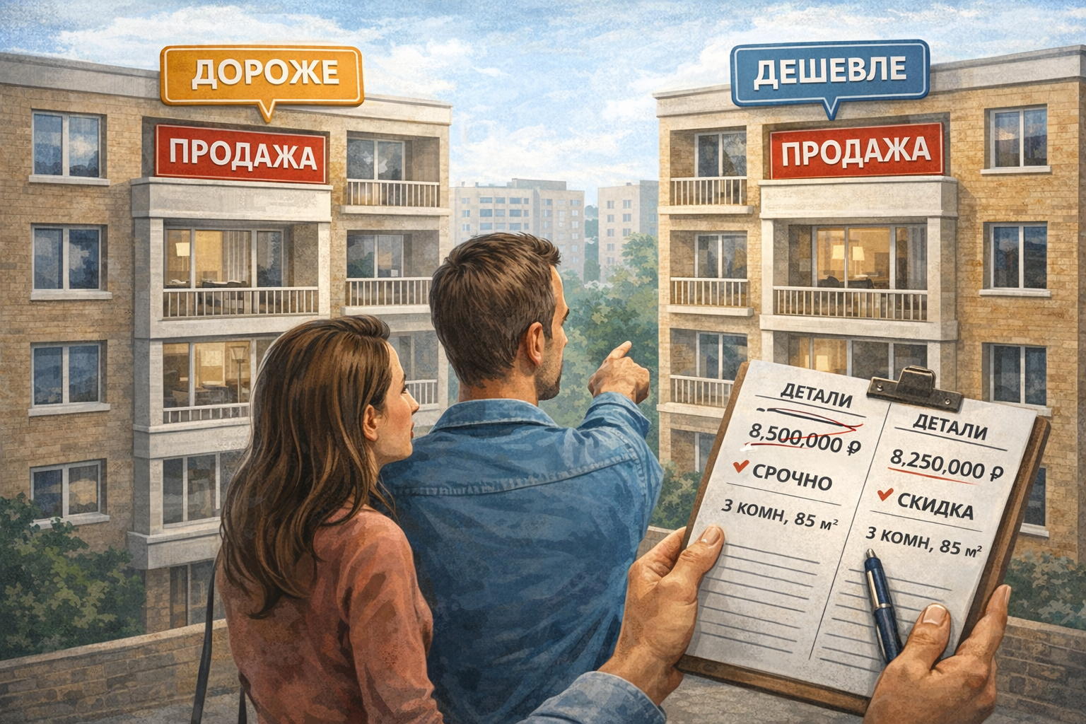 Выбор покупателем среди похожих квартир — конкуренция на рынке жилья