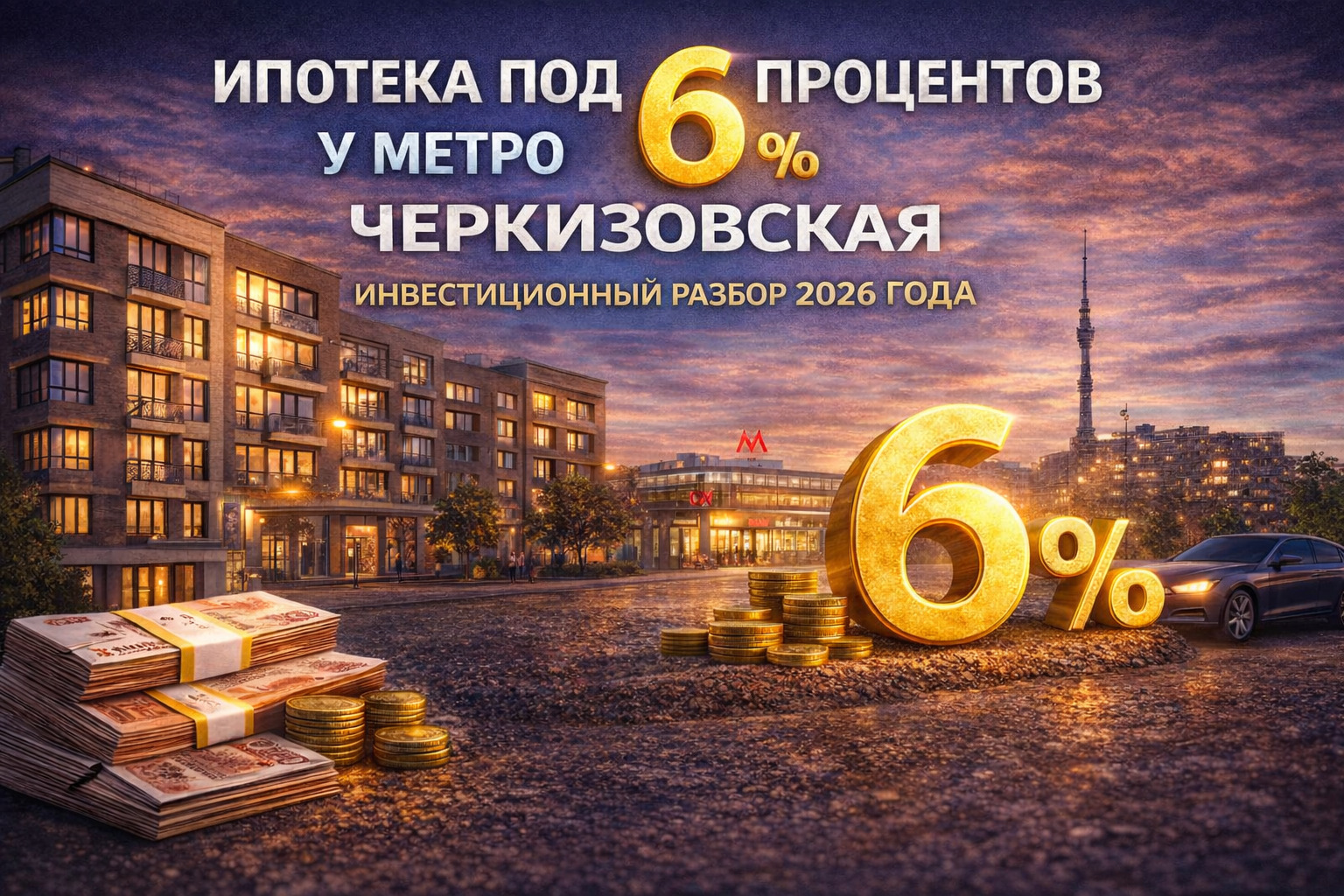 Ипотека под 6 процентов у метро Черкизовская — инвестиционный разбор 2026 года