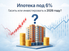 Ипотека под 6% в 2026 году: гасить досрочно или инвестировать? Честный расчёт без иллюзий