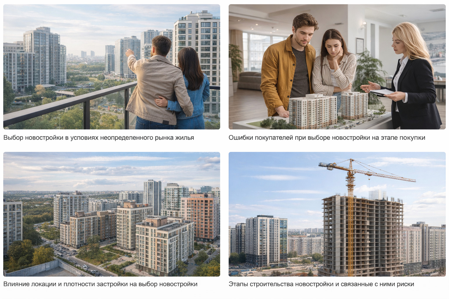 Выбор новостройки в условиях неопределенного рынка жилья