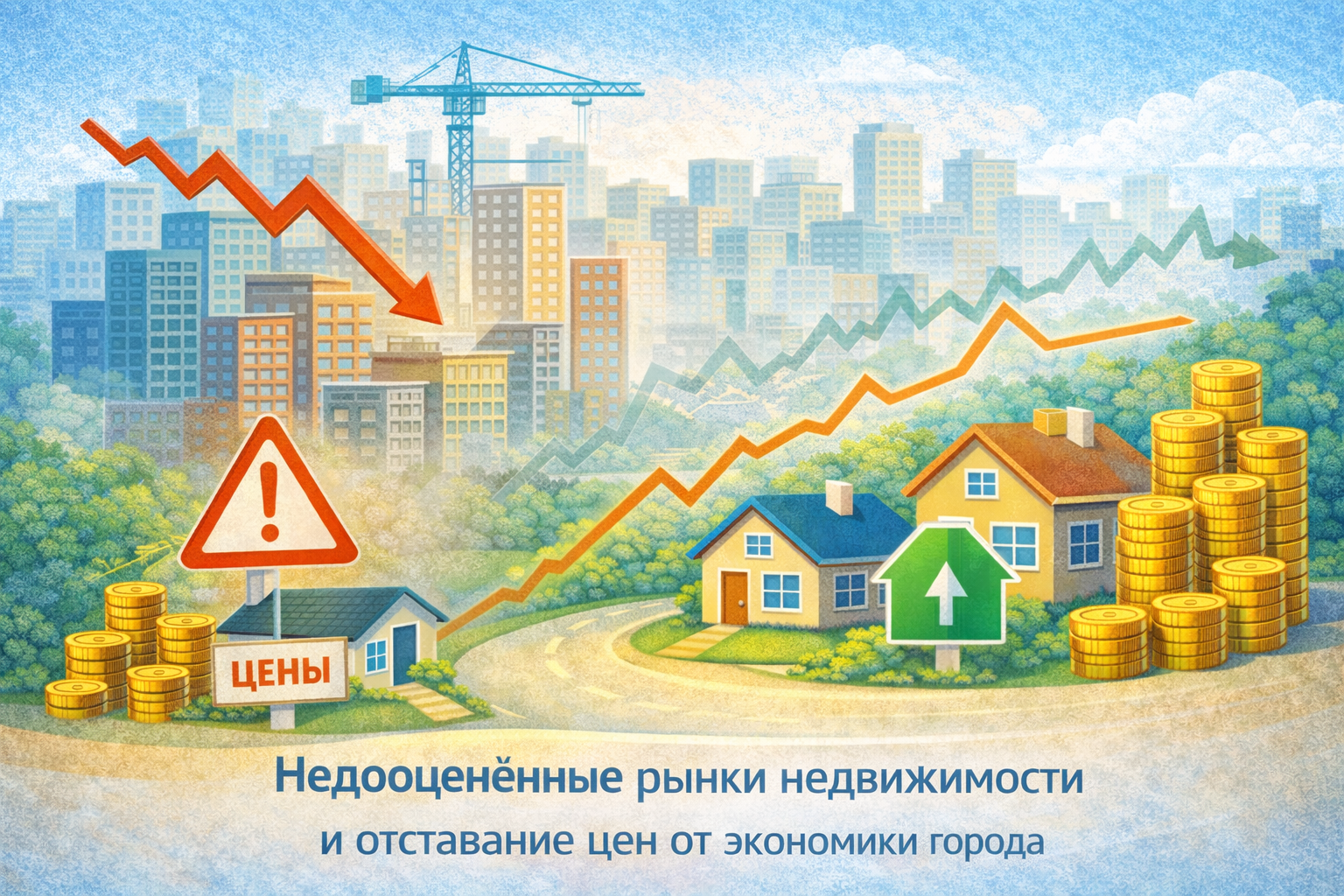 Недооценённые рынки недвижимости и отставание цен от экономики города