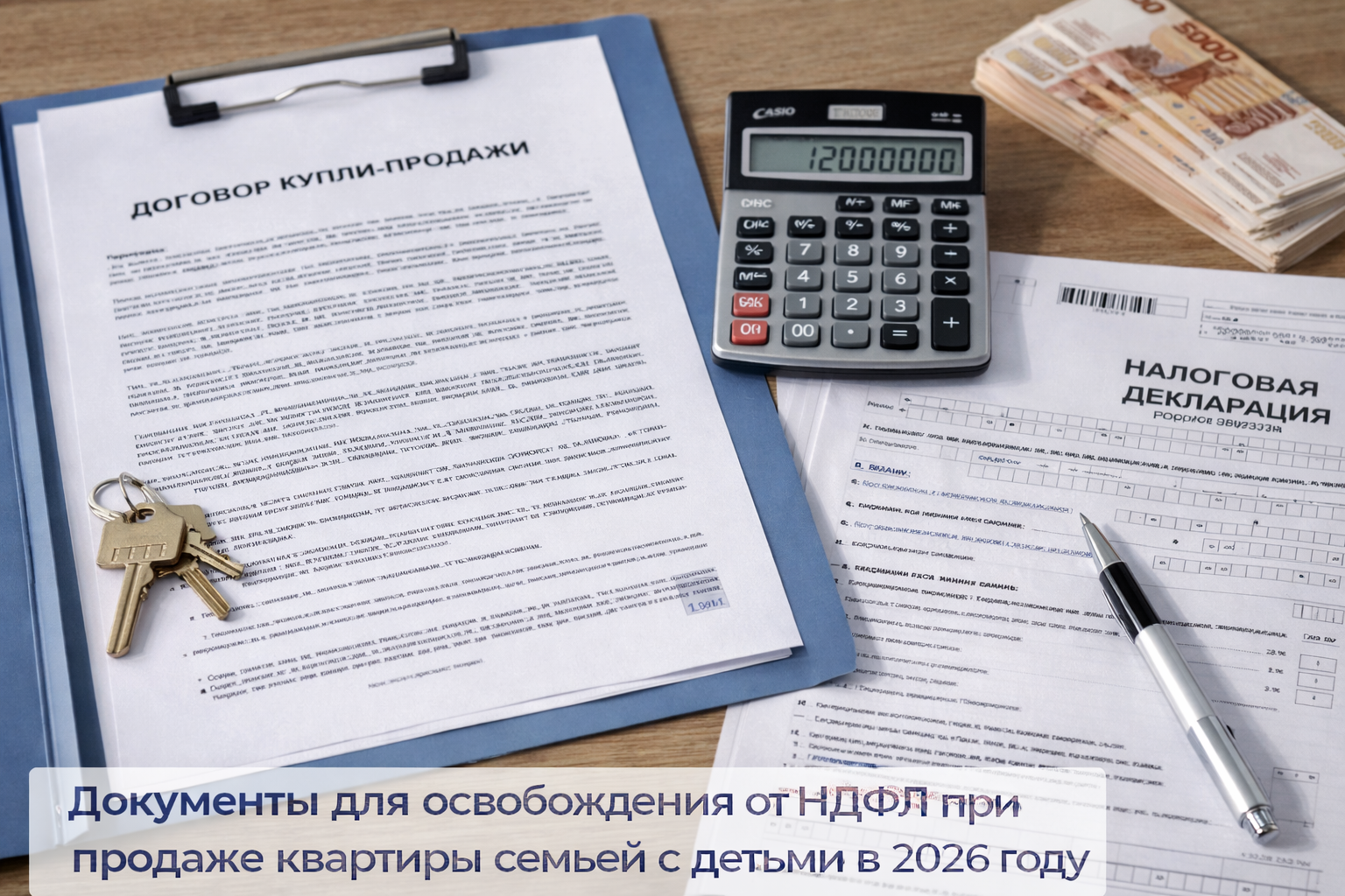 Документы для освобождения от НДФЛ при продаже квартиры семьей с детьми в 2026 году