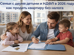 Семьи с двумя и более детьми в 2026 году: как продать квартиру без НДФЛ