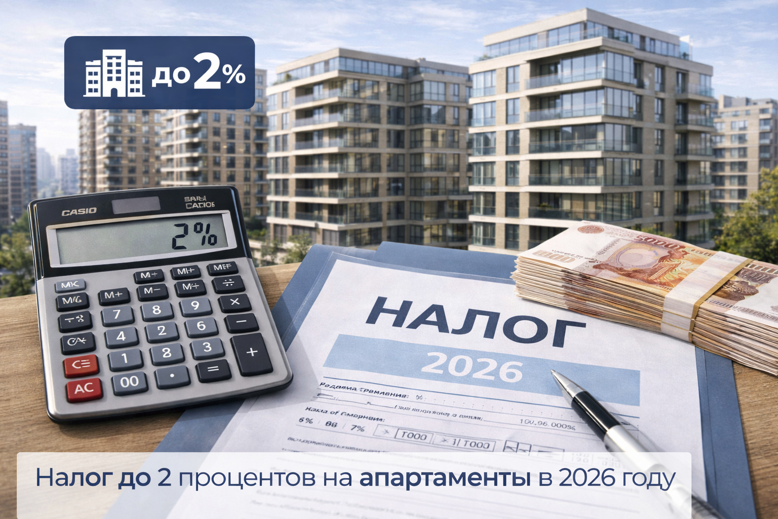 Налог до 2 процентов на апартаменты в 2026 году