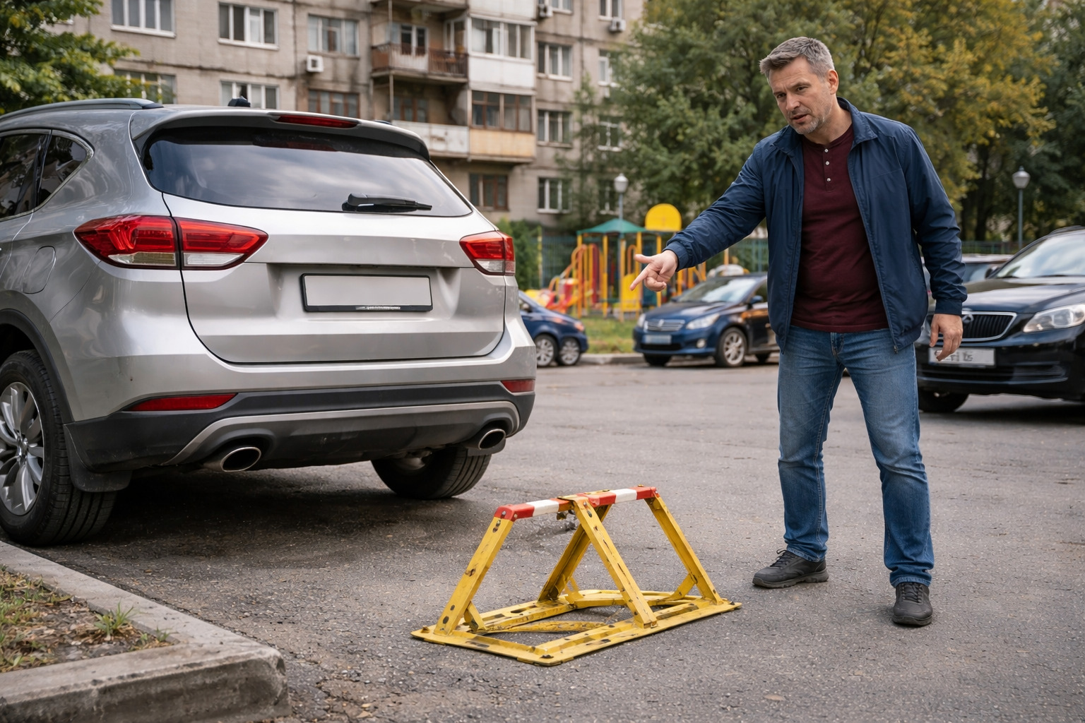 Самовольный захват парковочного места во дворе