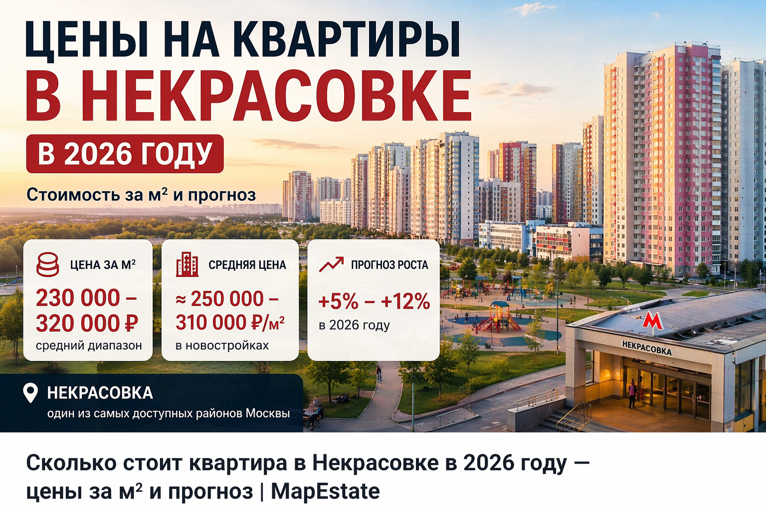 Сколько стоит квартира в Некрасовке в 2026 году — цены за м² и прогноз | MapEstate
