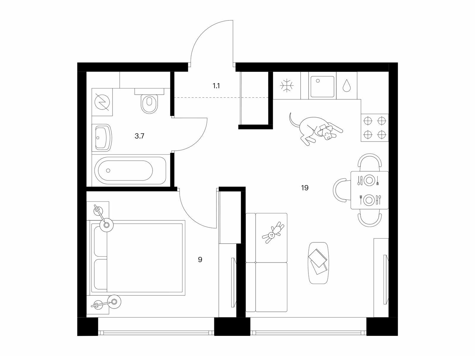 Купить Жилую Квартиру Ижорская ул, дом 6с5 корп. 2.3, Площадь: 32.8 кв. м в  Москва г