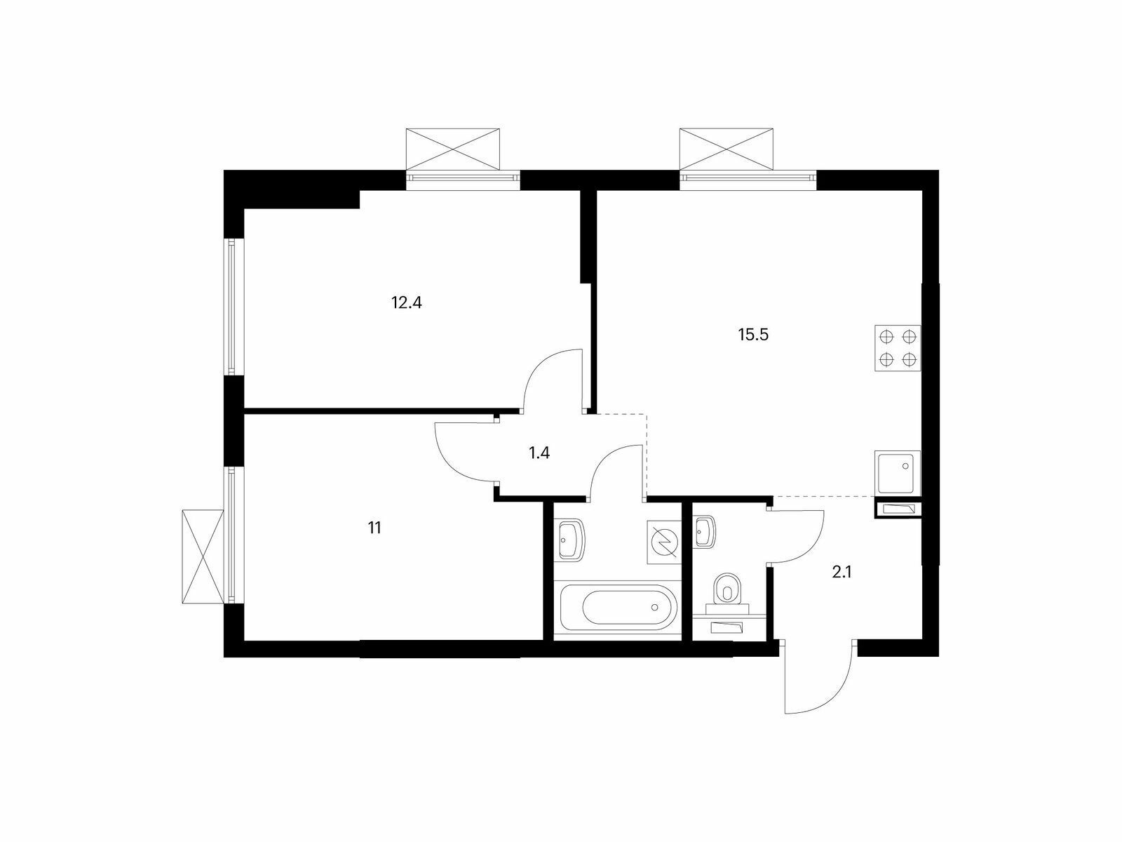 Купить Жилую Квартиру , корпус 9, Площадь: 48.7 кв. м в Московская обл,  Котельники г, Белая дача мкр.