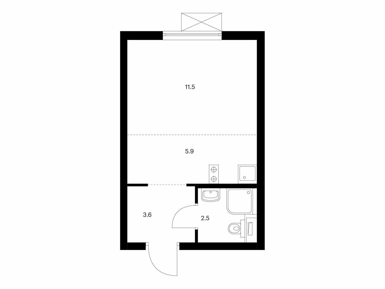 Купить Жилую Квартиру , корпус 41, Площадь: 23.50 кв. м в Московская обл,  Видное г, Боброво рп