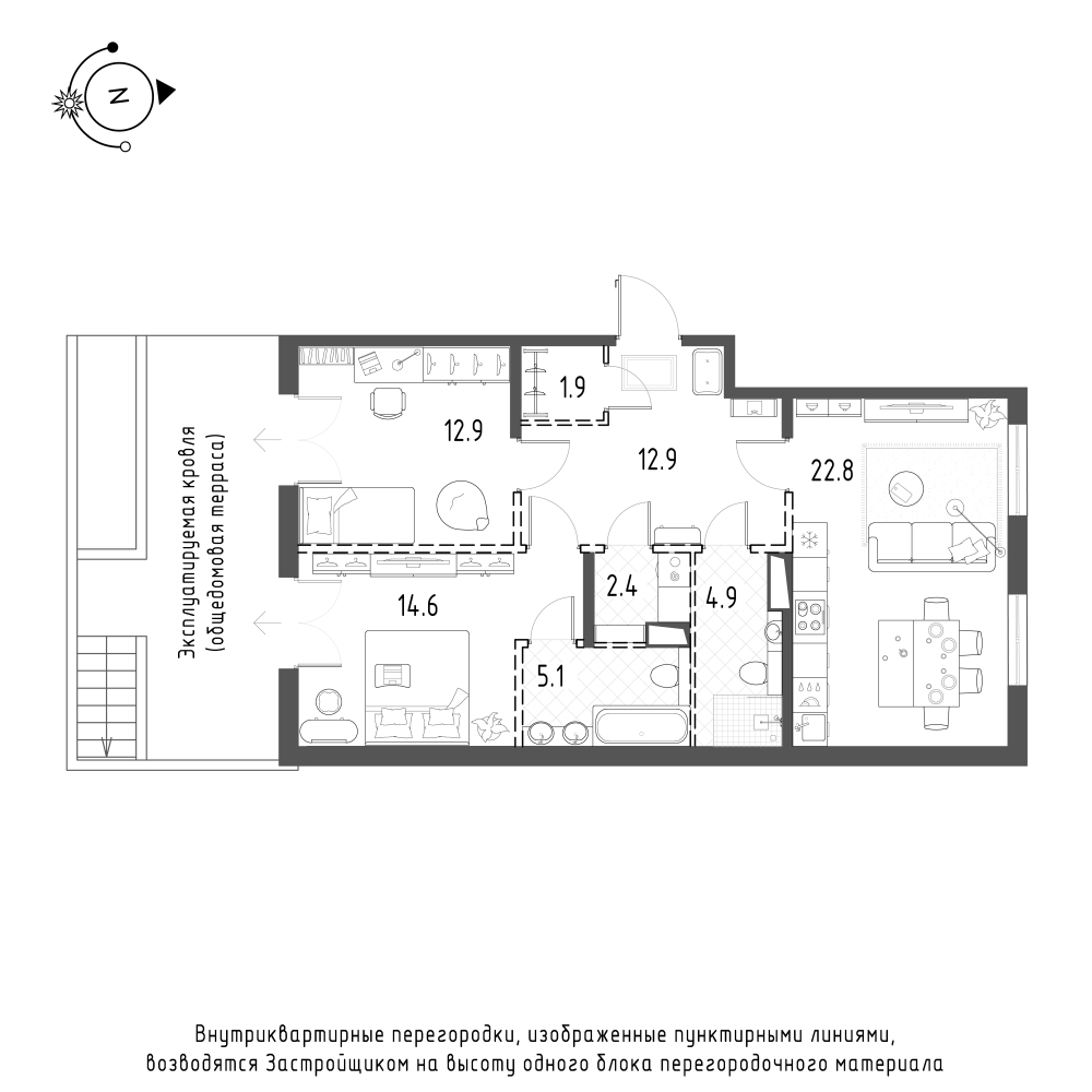 Купить Жилую Квартиру Белоостровская ул, дом 28, квартира 449, Площадь:  77.5 кв. м в Санкт-Петербург г