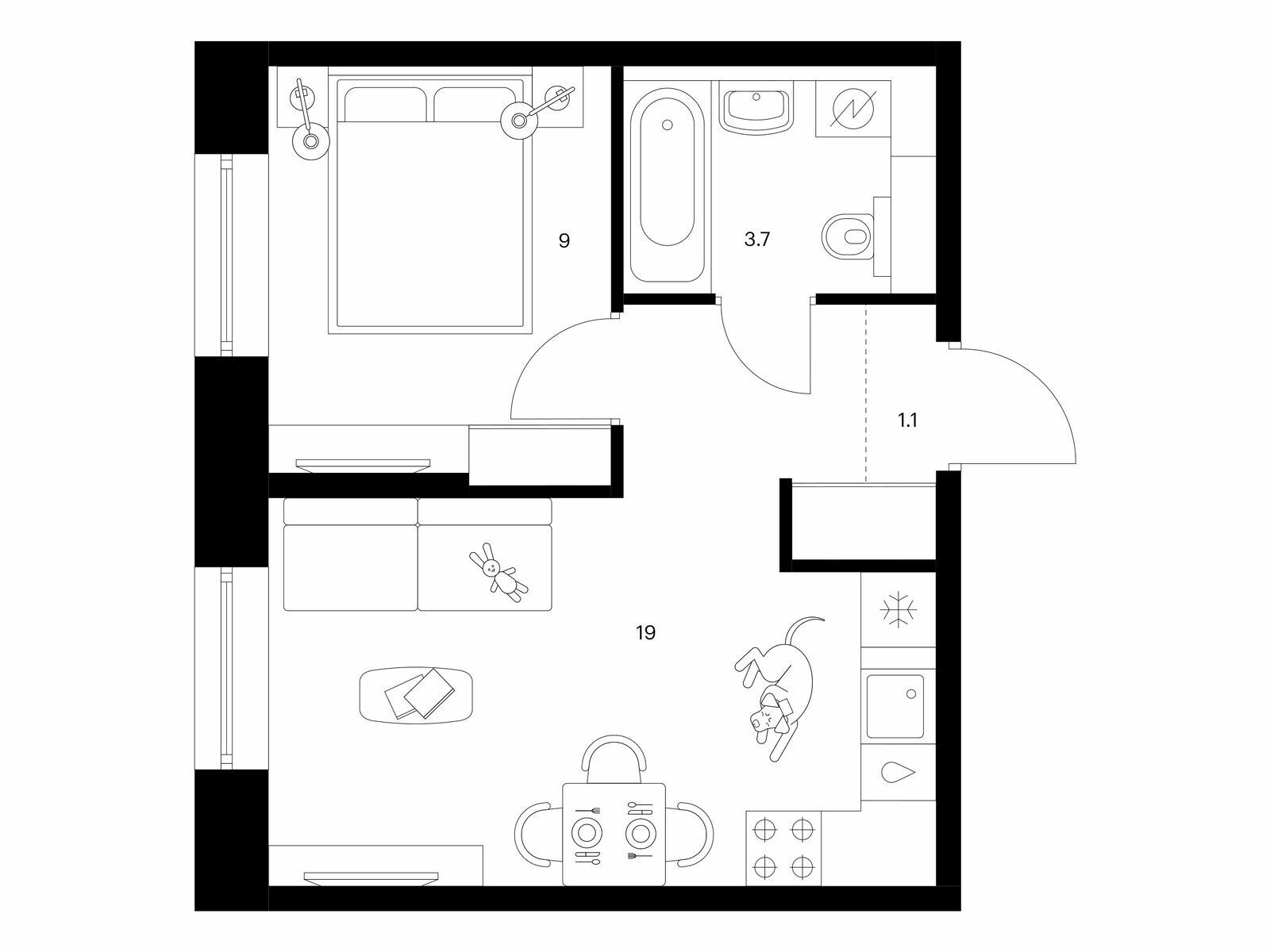 Купить Жилую Квартиру Ижорская ул, дом 6с5 корп. 2.3, Площадь: 32.8 кв. м в  Москва г