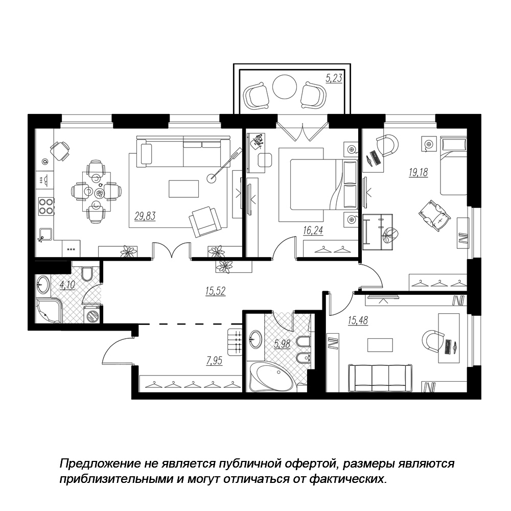 Купить Жилую Квартиру Петровская коса, дом 6, корпус 1, строение 1,  Площадь: 117.5 кв. м в Санкт-Петербург г