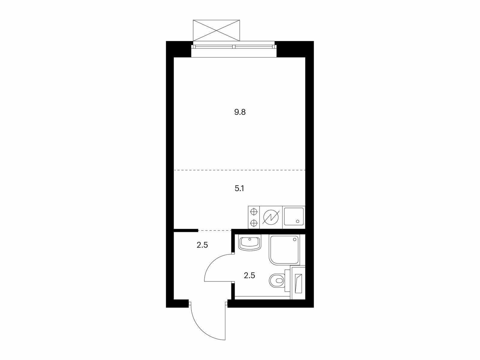 Купить Жилую Квартиру Николая Химушина ул, дом 2/7б, корпус 1.2, Площадь:  19.90 кв. м в Москва г