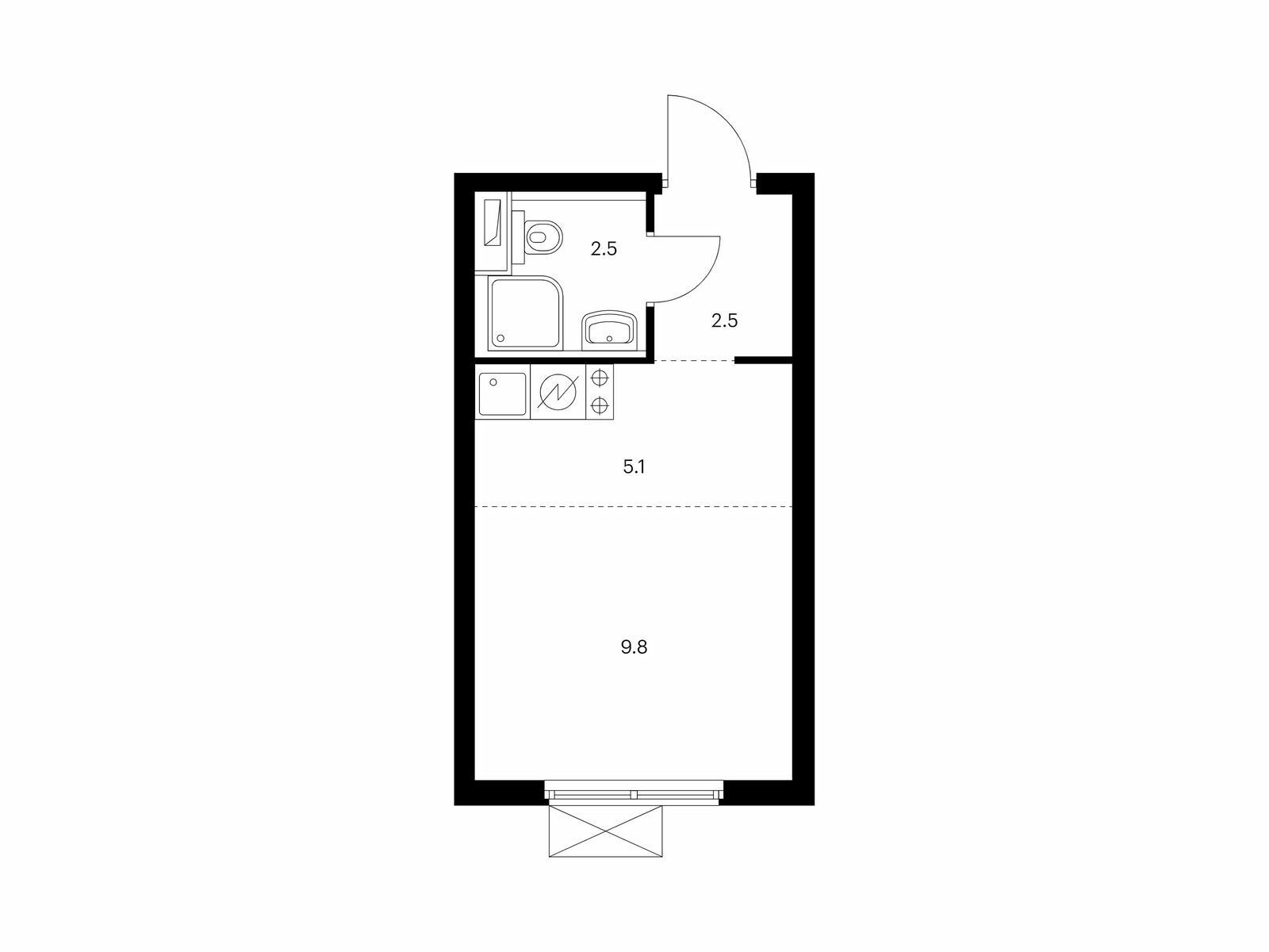 Купить Жилую Квартиру 2-й Нагатинский проезд, корпус 2, Площадь: 19.90 кв.  м в Москва г