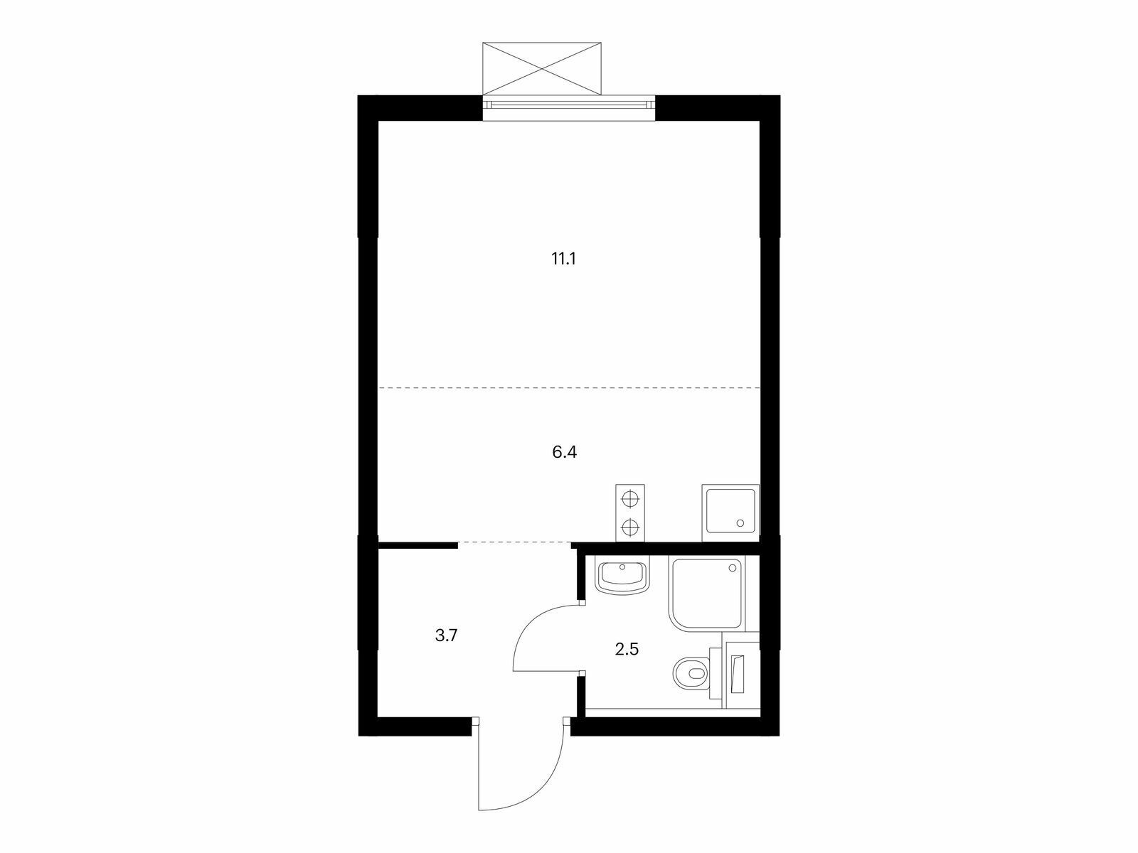 Купить Жилую Квартиру 1-й Грайвороновский проезд, корпус 6.1, Площадь:  23.70 кв. м в Москва г