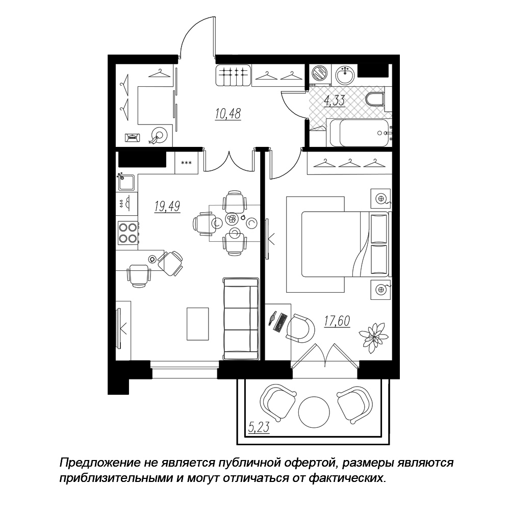 Купить Жилую Квартиру Петровская коса, дом 6, корпус 1, строение 1,  квартира 131, Площадь: 54.3 кв. м в Санкт-Петербург г