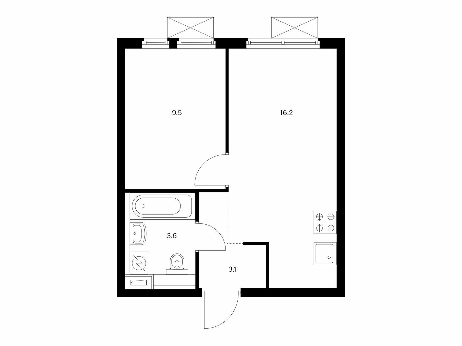 Купить Жилую Квартиру 2-й Нагатинский проезд, корпус 2, Площадь: 32.40 кв.  м в Москва г