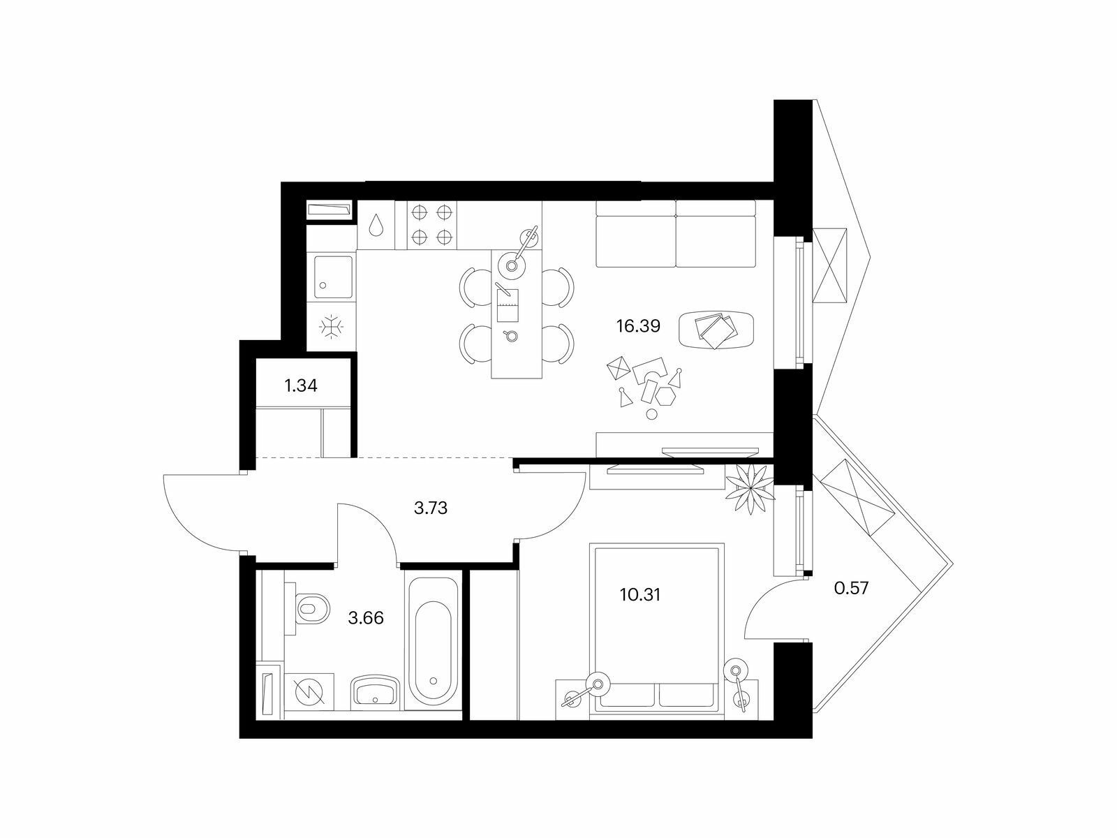 Купить Жилую Квартиру Ижорская ул, дом 6с5 корп.1.3, Площадь: 36 кв. м в  Москва г