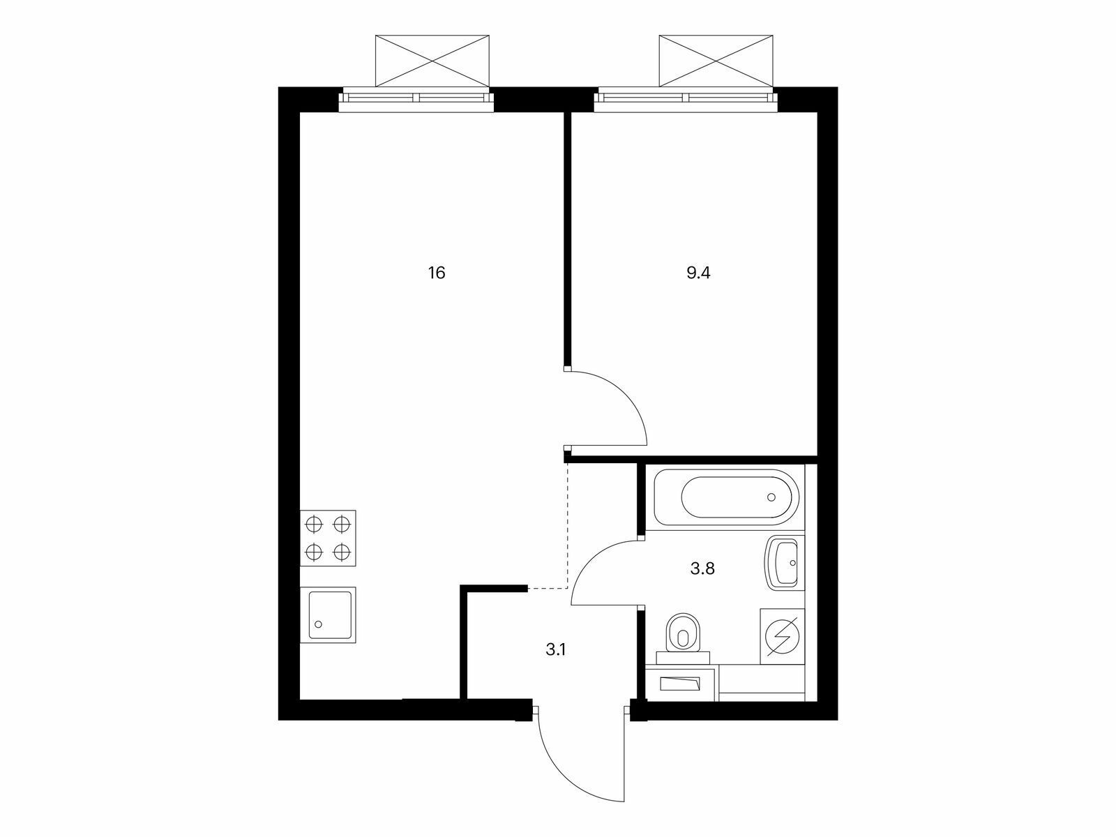 Купить Жилую Квартиру , корпус 3, Площадь: 32.3 кв. м в Московская обл,  Мытищи г, Жостово д, СНТ Метровагонмаш тер.