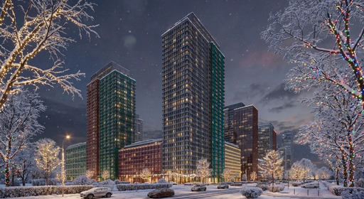 Яркий квартал Инджой от Талан Изображение опубликовано в информационных целях. Предоставлено  Талан  https://talan.ru