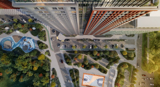 Яркий квартал Инджой от Талан Изображение опубликовано в информационных целях. Предоставлено  Талан  https://talan.ru