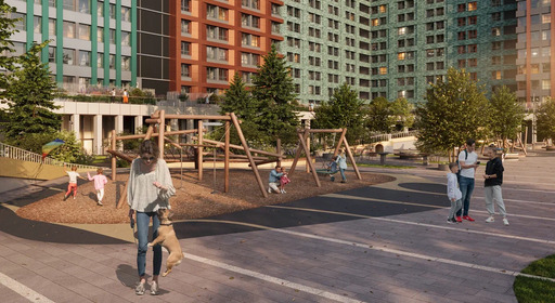 Яркий квартал Инджой от Талан Изображение опубликовано в информационных целях. Предоставлено  Талан  https://talan.ru