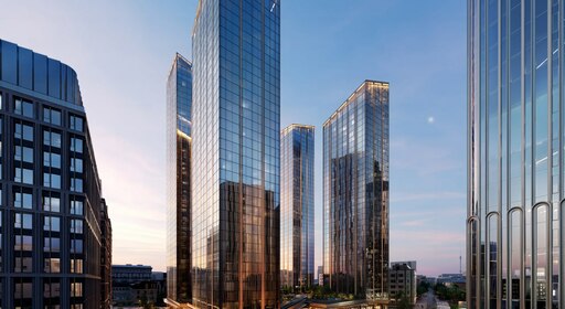 Почти 9000 тонн «серебряного» остекления установят на фасады жилых башен вблизи метро «Белорусская» Изображение опубликовано в информационных целях. Предоставлено MR Group