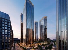 Почти 9000 тонн «серебряного» остекления установят на фасады жилых башен вблизи метро «Белорусская»