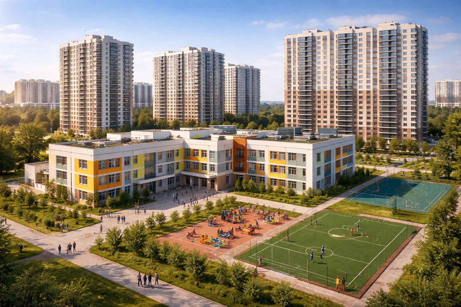 Школа рядом с ЖК.